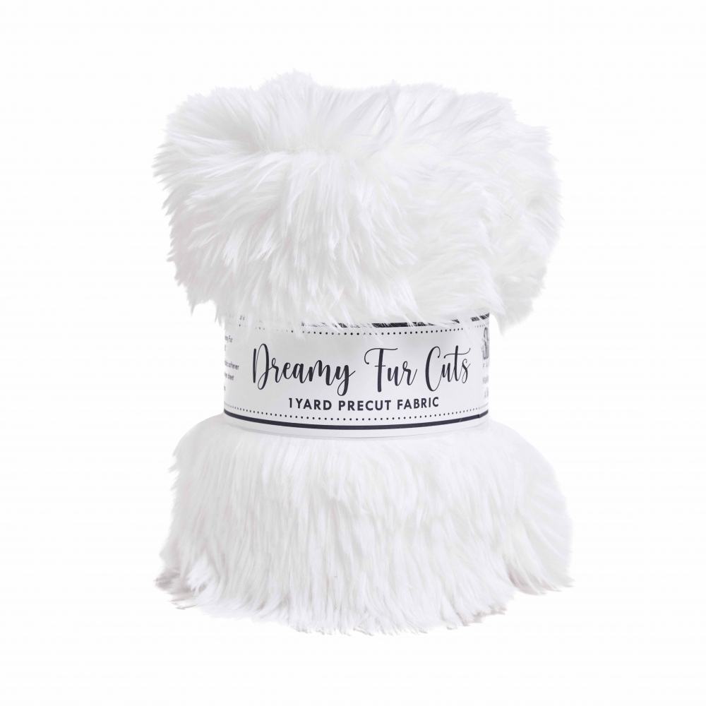 1 Yard Dreamy Fur Cut White