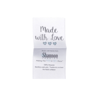 Made with Love Satin Labels (100 Count Pack)