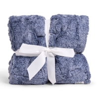 60" x 72" Luxe Cuddle® Blanket Heather Chambray