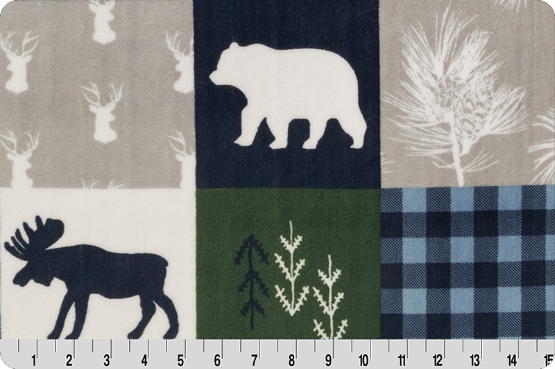 Cabin Quilt Digital Cuddle® Navy