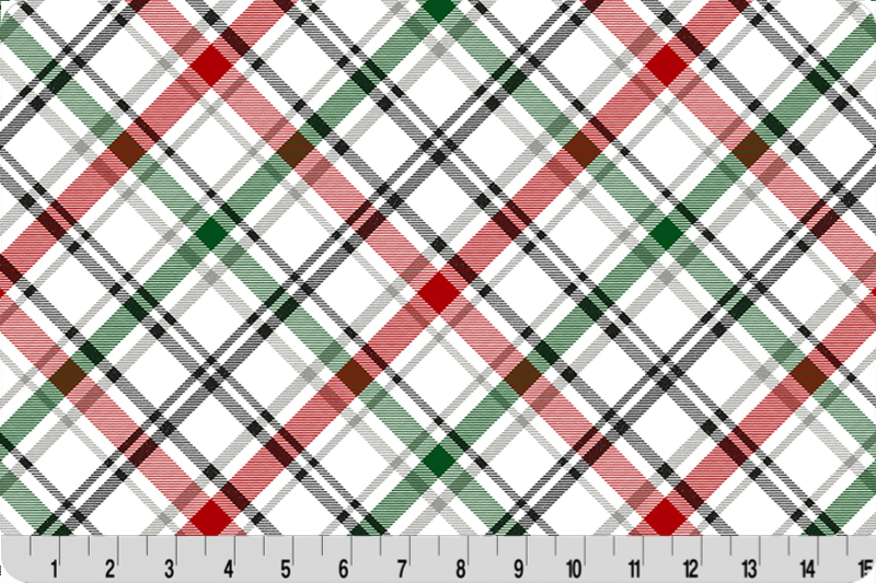 Xmas Plaid Digital Cuddle® Cardinal