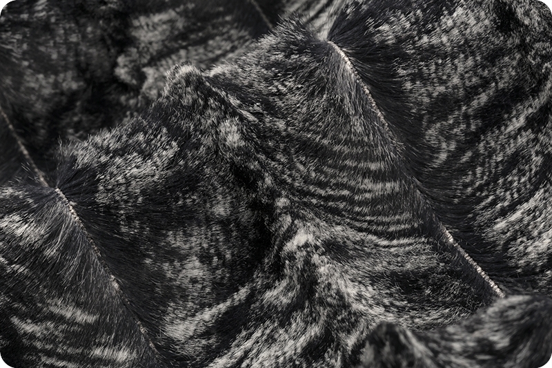 Black Minky Faux Fur Fabric