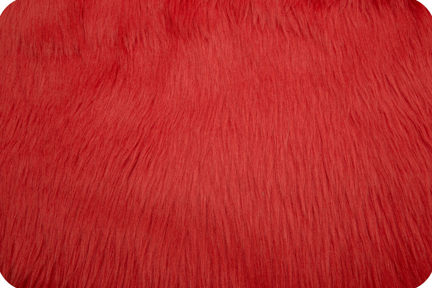 Fire Red Luxury Shag Faux Fur