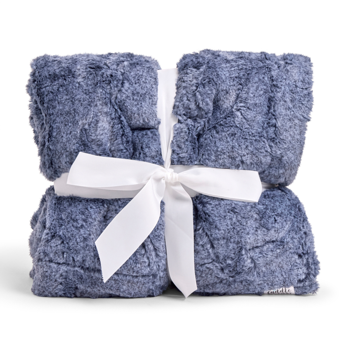 60\" x 72\" Luxe Cuddle® Blanket Heather Chambray